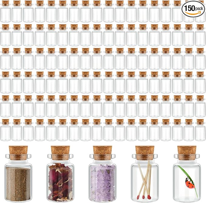Gerrii 150 Pcs 20 ml Mini Glass Bottles by Gerrii