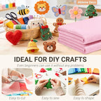 Light Pink Felt Fabric Sheets 18" x 18" 1.6mm Soft Craft Felt | Soft Precut - Image 4