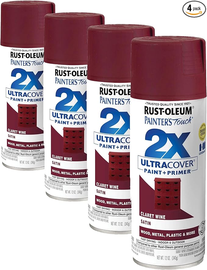 Rust-Oleum 334062 Painter's Touch 2X Ultra Cover Spray Paint, 12 oz, Satin by Rust-Oleum