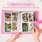 A5 Kpop Photocard Binder, PU Leather 6-Ring Album - Image 2