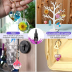 LET'S RESIN All-Inclusive Keychain Making Kit, 12-Color UV Resin - Image 6