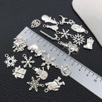 WOCRAFT 60pcs Bright Silver Christmas Bracelet Charms - Image 5