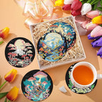 EWJRNSF 10 PCS Diamond Art Coasters Kit, Small Diamond Painting Coasters - Image 7