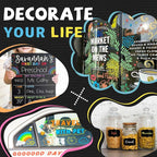 Window Chalk Markers for Glass Washable, 20 Colors Jumbo Liquid Chalk Marker - Image 4