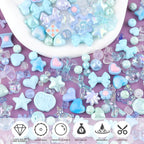 200-260PCS TINKRSTUFF Assorted Blue Acrylic Beads - Image 4