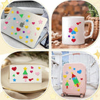 Foam Stickers, 7 Sheets 3D Glitter Foam Shape Stickers, Triangle Self-Adhesive - Image 5