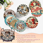 Benjenes 8 PCS Coffee Diamond Art Coasters Kits | Diamond Paintings Coasters - Image 5