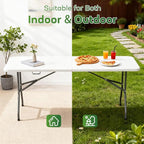FDW 6 FT Folding Table, Portable Plastic Table - Image 4