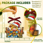 Highland Cow Christmas Ornaments - Image 2