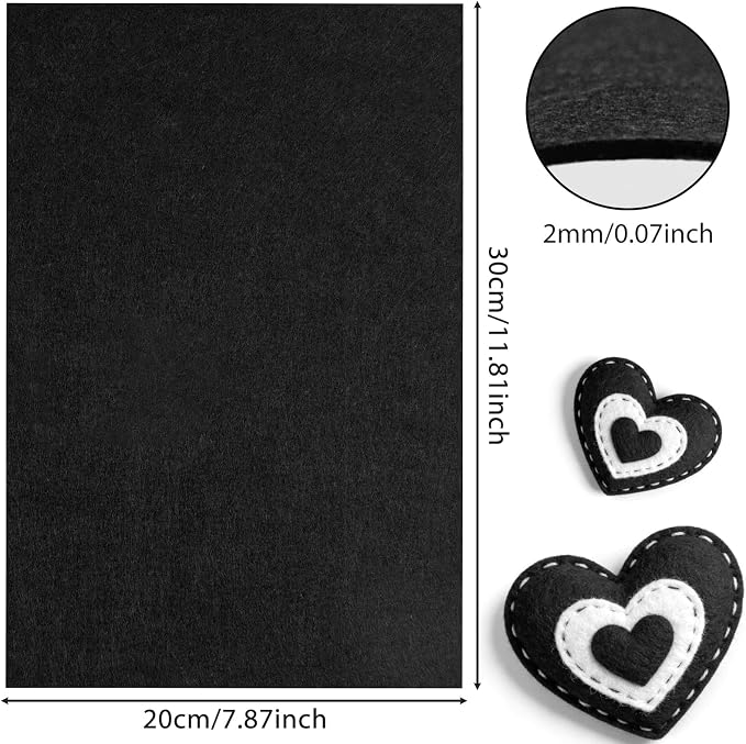 NEBURORA 12 Pcs 2mm Thick Stiff Felt Sheets - Image 6