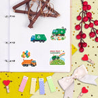 100Pcs Garbage Truck Stickers for Water Bottle, Laptop - Image 7