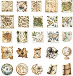 PRSTINCOL 100Pcs Vintage Sticker Pack, Cute Map Design Scrapbook Supplies - Image 8
