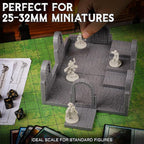CZYY Magnetic Dungeon Tiles, Basic Set | Double-Sided Texture, Paintable Gray - Image 6