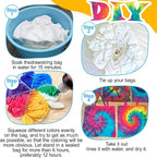 Vodolo White Bags for Tie Dye, Tie Dye Kits for Adults Kids Women Large Groups - Image 5