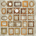 100 Pcs Vintage Frame Stickers Metallic | Scrapbooking Stickers - Image 2