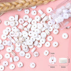 Natural Stone Heishi Beads for Necklace Making, 4 mm x 6 mm Small Flat Round - Image 6