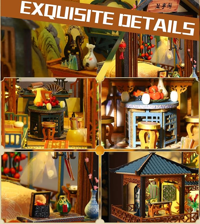 Spilay DIY Miniature House Kit for Adults, Miniature Dollhouse Kit | - Image 7