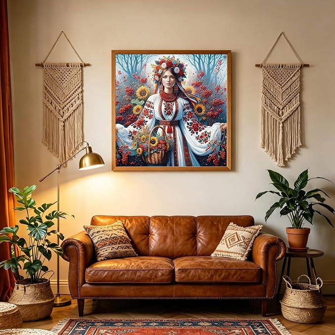 Slavic Woman Diamond Painting Kit - Image 3