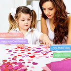 BEISHIDA 392 Pcs Glitter Foam Heart Stickers，Red Pink Purple Heart Shapes - Image 4