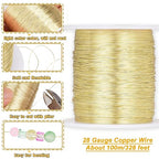 328 Feet Tarnish Resistant Copper Wires 28 Gauge/0.3mm Jewelry Craft Wires - Image 2