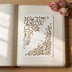 TIAMECH A4 Reusable Vintage Floral Edge Stencil - Image 7