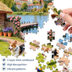 Cozy Lakeside Cottage Puzzles for Adults 1000 Pieces, Challenging Jigsaw - Image 5