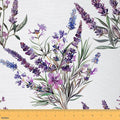 Purple Lavender Fabric by The Yard, Rustic Country Decor Soft Flannel Polyester by CastleFairy