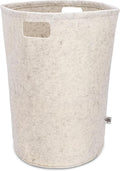 Parker Baby Co. Nursery Laundry Hamper - Large Felt Storage Basket and Baby Hamper for Nursery (White)
