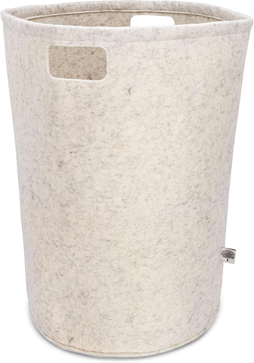 Parker Baby Co. Nursery Laundry Hamper - Large Felt Storage Basket and Baby Hamper for Nursery (White)