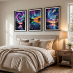 Mosaflare 6 Pack 5D Aurora Diamond Painting Kits, Landscape Scenery Diamond Art - Image 3