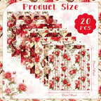 HunnmingRe 20 Pcs 10''x10'' Vintage Valentines Quilting Fabric Square Bundle - Image 2