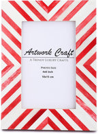 Picture Photo Frame Chevron Herringbone Art Inspired Vintage Table-Top/Wall by ArtworkCraft
