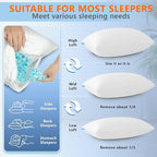 UYWO Cooling Memory Foam Pillows Firm and Soft, Queen Size 1 Pack, Original - Image 6