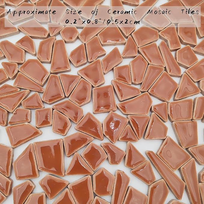 200g Ceramic Mosaic Tiles for Crafts, Irregular Stained Ceramic 0.2"x0.8" - Image 5