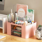 Marbrasse Pen Organizer with 2 Drawer, Desk Organizers and Accessories with 5 - Image 3