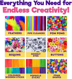 Blue Squid 1750+pcs Craft Kits for Kids, Ages 4-9 Girl Boys Gifts Arts and - Image 2