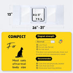 【Solid Wood】 Cat Door for Window, Fit Width 26"-31" Window, 3-Min Install - Image 2