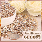 6000PCS 4mm Resin Rhinestones Bulk - Image 2
