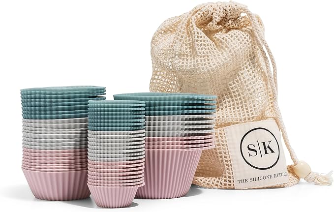 The Silicone Kitchen Reusable Silicone Baking Cups Gift Set Bundle, 24 Regular by TheSiliconeKitchen