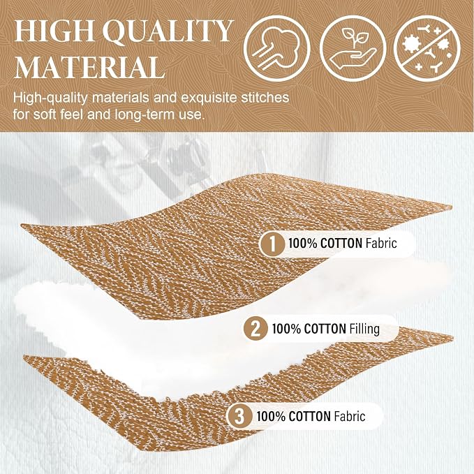 SahSahCasa Quilt Set Queen Size, 100% Cotton Quilt Bedding Set Bedspread - Image 5