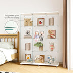 FLYMUHJIA Curio Cabinets with Glass Doors Modern Glass Shelves Tempered Glass - Image 7