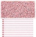 300Pcs Stainless Steel Ball Chain Set, 2.4mm Bead Chains 10 Colors 3.9 Inch by ELANE
