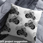 Feelyou Motorcycle Fabric by The Yard, Modern Cool Motorbike Upholstery Fabric - Image 4