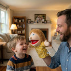 Family Hand Puppets for Kids, Includes Grandpa, Son - Image 6