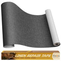 Linen Repair Tape 16x90 inch, Self Adhesive Fabric Patches, Linen Patch Tape Kit, Fabric Repair Tape for Couch Sofas, Headboards, Chairs, Pillows, Curtains, Couches - Dark Grey