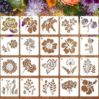 JULMELON Flower Stencils for Wood by JULMELON