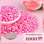 4000PCS 5mm Resin Jelly Rhinestones in Bulk, Bedazzling Flatback Crystals - Image 2