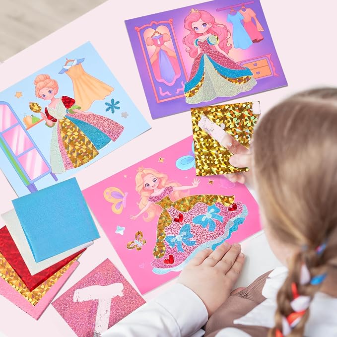 JoyCat Paint with Water Coloring Books & Shimmer Art | Princess Art & Craft - Image 7