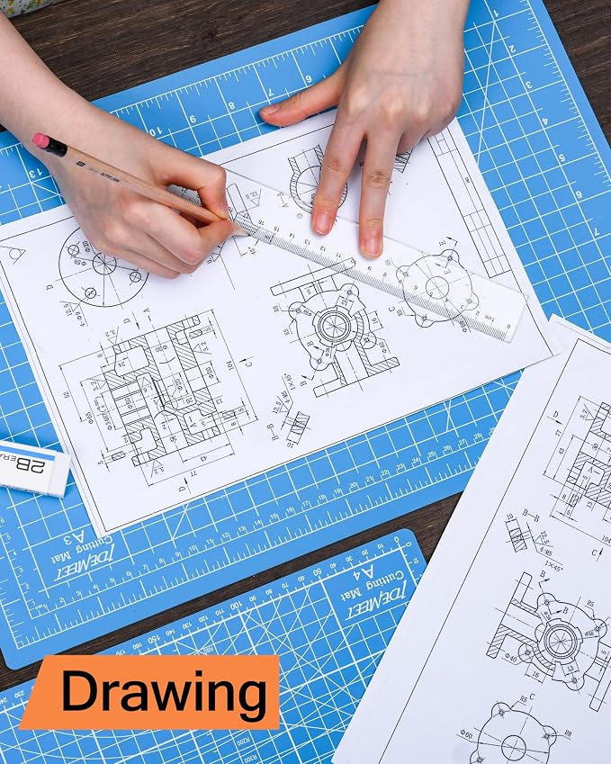 Density-upgraded 18"x12" Self Healing Cutting Mat, Idemeet Rotary Sewing Mat - Image 5