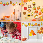 JellyArch 36 Pcs Thanksgiving Fall Wood Crafts Cutouts - Image 6